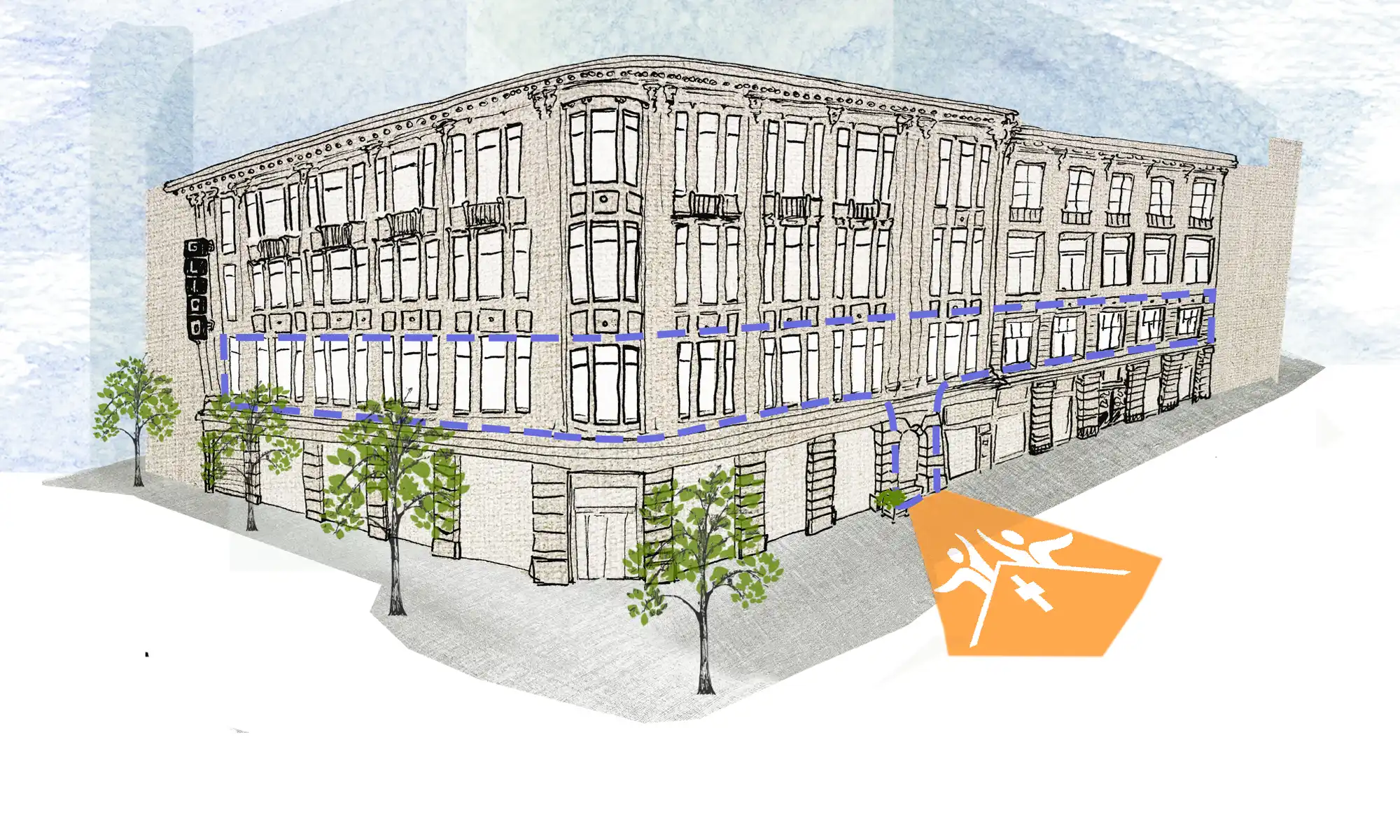 illustration maison de santé du triangle